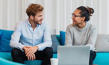 colleagues talking to each other